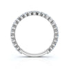 0.50-5 CTW Round Brilliant Cut Lab Grown Diamond Bubble Micro-Prong Stacking Band in Platinum Ring