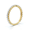 0.50-5 CTW Round Brilliant Cut Lab Grown Diamond Bubble Micro-Prong Stacking Band in 14K Yellow Gold Ring