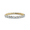 0.50-5 CTW Round Brilliant Cut Lab Grown Diamond Bubble Micro-Prong Stacking Band in 14K Yellow Gold Ring