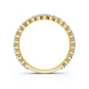 0.50-5 CTW Round Brilliant Cut Lab Grown Diamond Bubble Micro-Prong Stacking Band in 14K Yellow Gold Ring