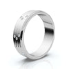 0.24 CTW Round Diamond Grooved Constellation Wedding Band in 18K White Gold Ring