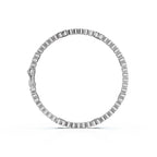 The Amour Link: 1.89 CTW Alternating Bezel & Heart Diamond Eternity Bracelet 14K-18K Gold/Platinum