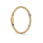 The Amour Link: 1.89 CTW Alternating Bezel & Heart Diamond Eternity Bracelet 14K-18K Gold/Platinum