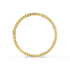 The Amour Link: 1.89 CTW Alternating Bezel & Heart Diamond Eternity Bracelet 14K-18K Gold/Platinum