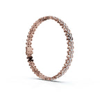 The Fleur Charm: 4.14 CTW Round Lab-Grown Diamond Repeating Blossom Bracelet Gold