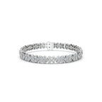 The Fleur Charm: 4.14 CTW Round Lab-Grown Diamond Repeating Blossom Bracelet Gold