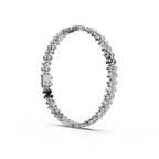 The Fleur Charm: 4.14 CTW Round Lab-Grown Diamond Repeating Blossom Bracelet Gold
