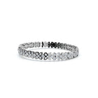 The Fleur Charm: 4.14 CTW Round Lab-Grown Diamond Repeating Blossom Bracelet Gold