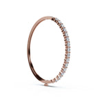 The Aurelia Bangle: 4.95 CTW Round Lab-Grown Diamond Crown Hinged Gold/Platinum Bangle