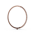 The Aurelia Bangle: 4.95 CTW Round Lab-Grown Diamond Crown Hinged Gold/Platinum Bangle