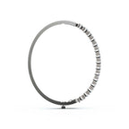The Aurelia Bangle: 4.95 CTW Round Lab-Grown Diamond Crown Hinged Gold/Platinum Bangle