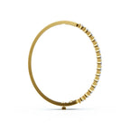 The Aurelia Bangle: 4.95 CTW Round Lab-Grown Diamond Crown Hinged Gold/Platinum Bangle