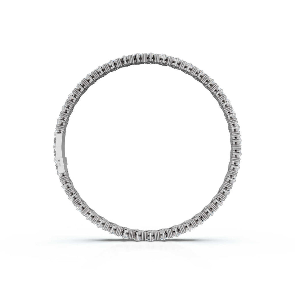 The Grand Horizon: 10.24 CTW Interlocking Double-Row Diamond Statement Bracelet 14K-18K Gold/Platinum