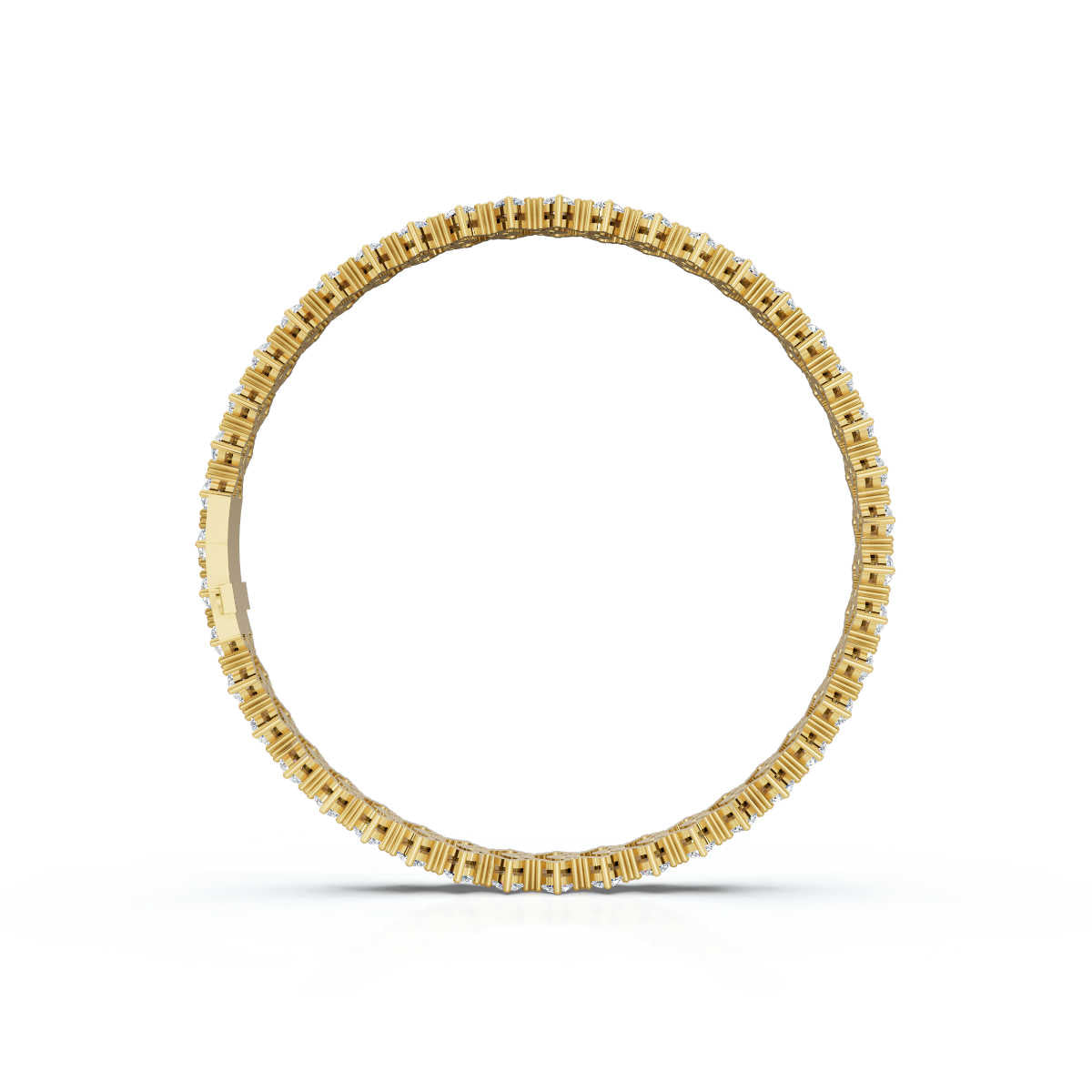 The Grand Horizon: 10.24 CTW Interlocking Double-Row Diamond Statement Bracelet 14K-18K Gold/Platinum