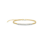 The Constellation Bar: 0.88 CTW Dual-Chain Lab-Grown Diamond Inline Bracelet Gold/Platinum