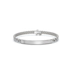 The Verona Plate: 0.75 CTW Round Lab-Grown Diamond Curb Link ID Bracelet 14K-18K Gold/Platinum