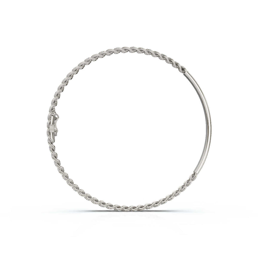The Verona Plate: 0.75 CTW Round Lab-Grown Diamond Curb Link ID Bracelet 14K-18K Gold/Platinum