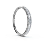 The Imperial Mosaic: 7.93 CTW Multi-Row Baguette & Brilliant Wave Bangle 14K Gold/Platinum Bracelet