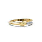 The Imperial Mosaic: 7.93 CTW Multi-Row Baguette & Brilliant Wave Bangle 14K-18K Gold/Platinum Bracelet