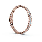 The Modern Arc: 2.03 CTW Scalloped Half-Bezel Tennis Bracelet 14K-18K Gold/Platinum