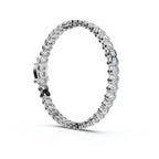 The Modern Arc: 2.03 CTW Scalloped Half-Bezel Tennis Bracelet 14K-18K Gold/Platinum