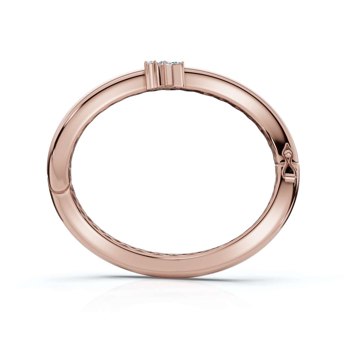 The Prism Twist: 0.50 CTW Asymmetrical Mixed-Cut Geometric Wave Bangle 14K-18K Gold/Platinum