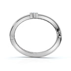 The Prism Twist: 0.50 CTW Asymmetrical Mixed-Cut Geometric Wave Bangle 14K-18K Gold/Platinum