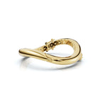 The Prism Twist: 0.50 CTW Asymmetrical Mixed-Cut Geometric Wave Bangle 14K-18K Gold/Platinum