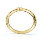 The Prism Twist: 0.50 CTW Asymmetrical Mixed-Cut Geometric Wave Bangle 14K-18K Gold/Platinum