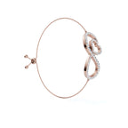 0.82 CTW Round Lab-Grown Diamond Interlocking Infinity Heart Adjustable Bracelet 14K-18K Gold/Platinum