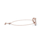 0.82 CTW Round Lab-Grown Diamond Interlocking Infinity Heart Adjustable Bracelet 14K-18K Gold/Platinum