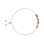 0.82 CTW Round Lab-Grown Diamond Interlocking Infinity Heart Adjustable Bracelet 14K-18K Gold/Platinum