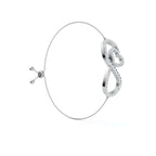0.82 CTW Round Lab-Grown Diamond Interlocking Infinity Heart Adjustable Bracelet 14K-18K Gold/Platinum