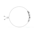 0.82 CTW Round Lab-Grown Diamond Interlocking Infinity Heart Adjustable Bracelet 14K-18K Gold/Platinum