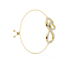 0.82 CTW Round Lab-Grown Diamond Interlocking Infinity Heart Adjustable Bracelet 14K-18K Gold/Platinum