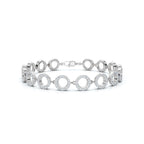 The Halo Carousel: 1.53 CTW Geometric Open-Disc Diamond Bracelet 14K-18K Gold/Platinum Band