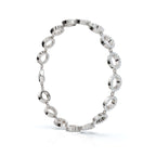 The Halo Carousel: 1.53 CTW Geometric Open-Disc Diamond Bracelet 14K-18K Gold/Platinum Band
