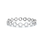 The Halo Carousel: 1.53 CTW Geometric Open-Disc Diamond Bracelet 14K-18K Gold/Platinum Band