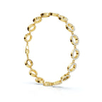 The Halo Carousel: 1.53 CTW Geometric Open-Disc Diamond Bracelet 14K-18K Gold/Platinum Band