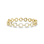 The Halo Carousel: 1.53 CTW Geometric Open-Disc Diamond Bracelet 14K-18K Gold/Platinum Band