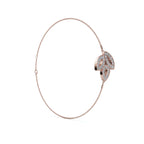 0.28 CTW Round Lab-Grown Diamond Open-Leaf Trio Chain Bracelet 14K-18K Gold/Platinum