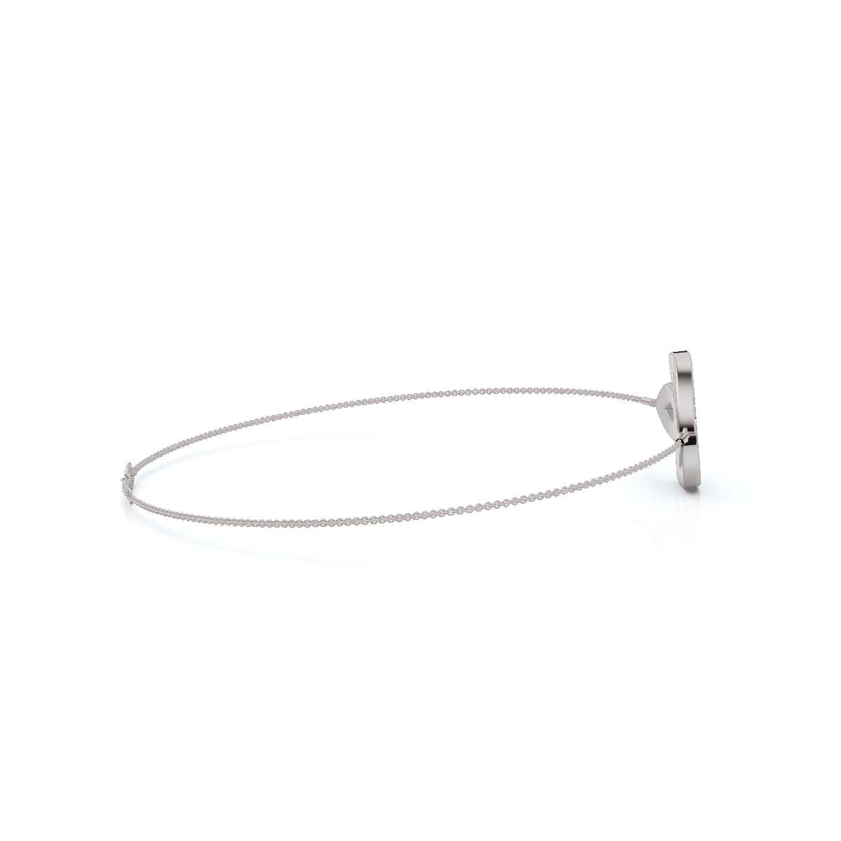 0.28 CTW Round Lab-Grown Diamond Open-Leaf Trio Chain Bracelet 14K-18K Gold/Platinum