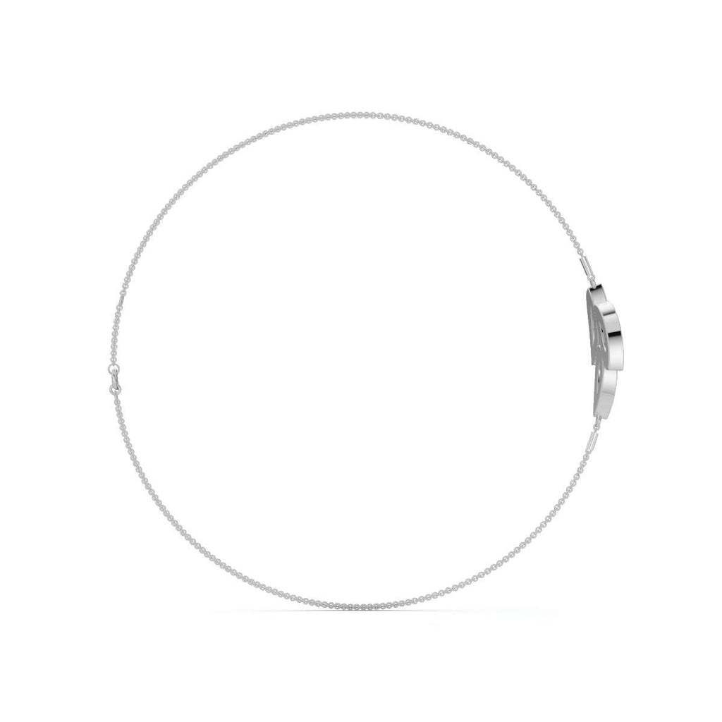 0.28 CTW Round Lab-Grown Diamond Open-Leaf Trio Chain Bracelet 14K-18K Gold/Platinum