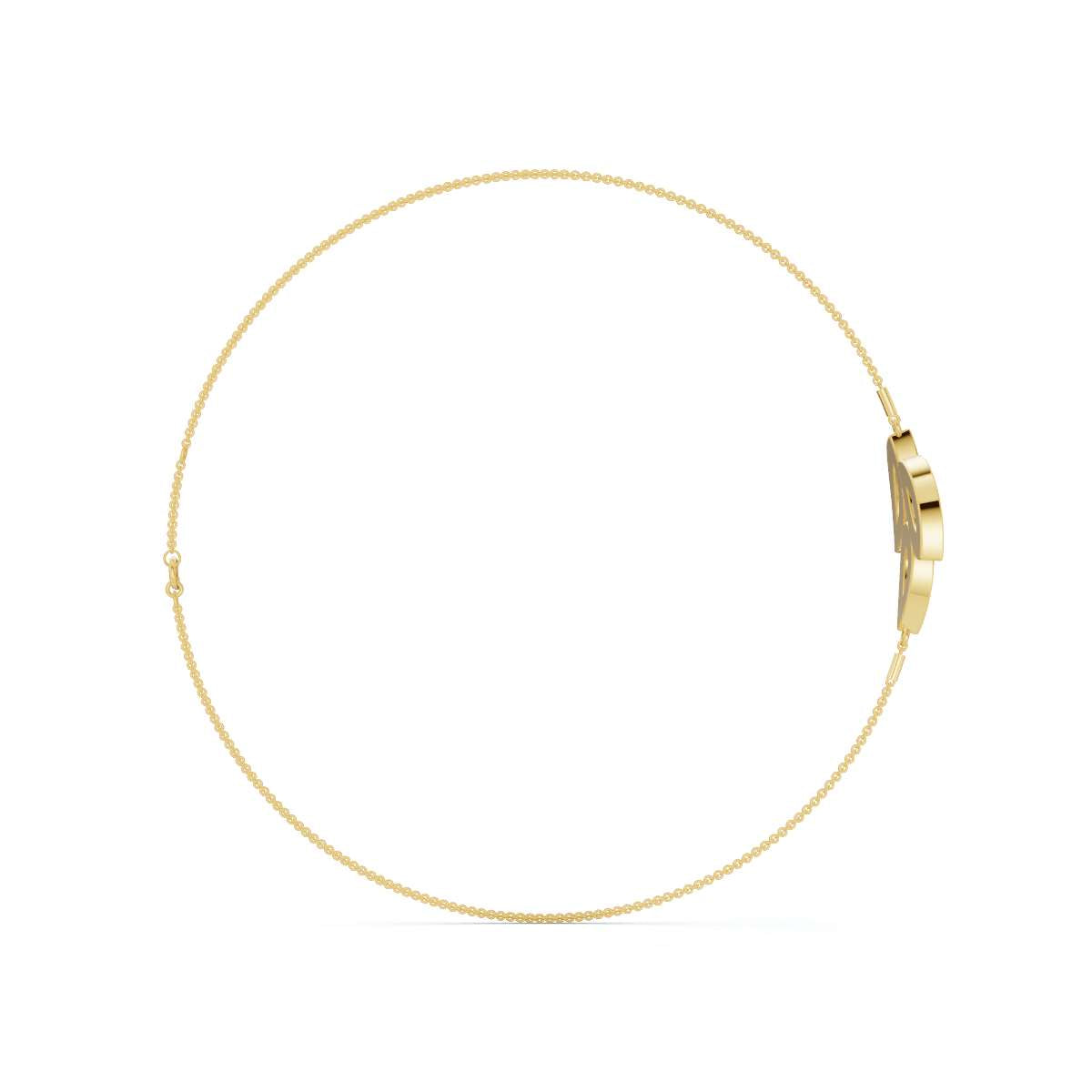 0.28 CTW Round Lab-Grown Diamond Open-Leaf Trio Chain Bracelet 14K-18K Gold/Platinum