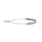 The XOXO Classic: 0.39 CTW Round Lab-Grown Diamond Geometric Motif Adjustable Bracelet Golden/Platinum