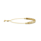 The XOXO Classic: 0.39 CTW Round Lab-Grown Diamond Geometric Motif Adjustable Bracelet Golden/Platinum