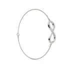 The Infinite Line: 0.38 CTW Round Lab-Grown Diamond Crossover Figure-8 Bracelet 14K-18K Gold/Platinum