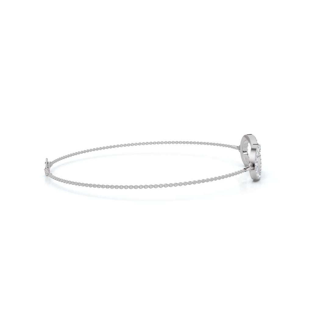 The Infinite Line: 0.38 CTW Round Lab-Grown Diamond Crossover Figure-8 Bracelet 14K-18K Gold/Platinum