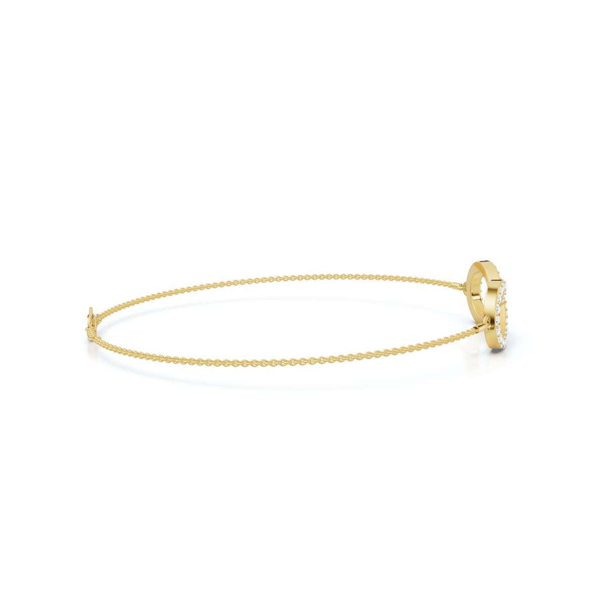 The Infinite Line: 0.38 CTW Round Lab-Grown Diamond Crossover Figure-8 Bracelet 14K-18K Gold/Platinum