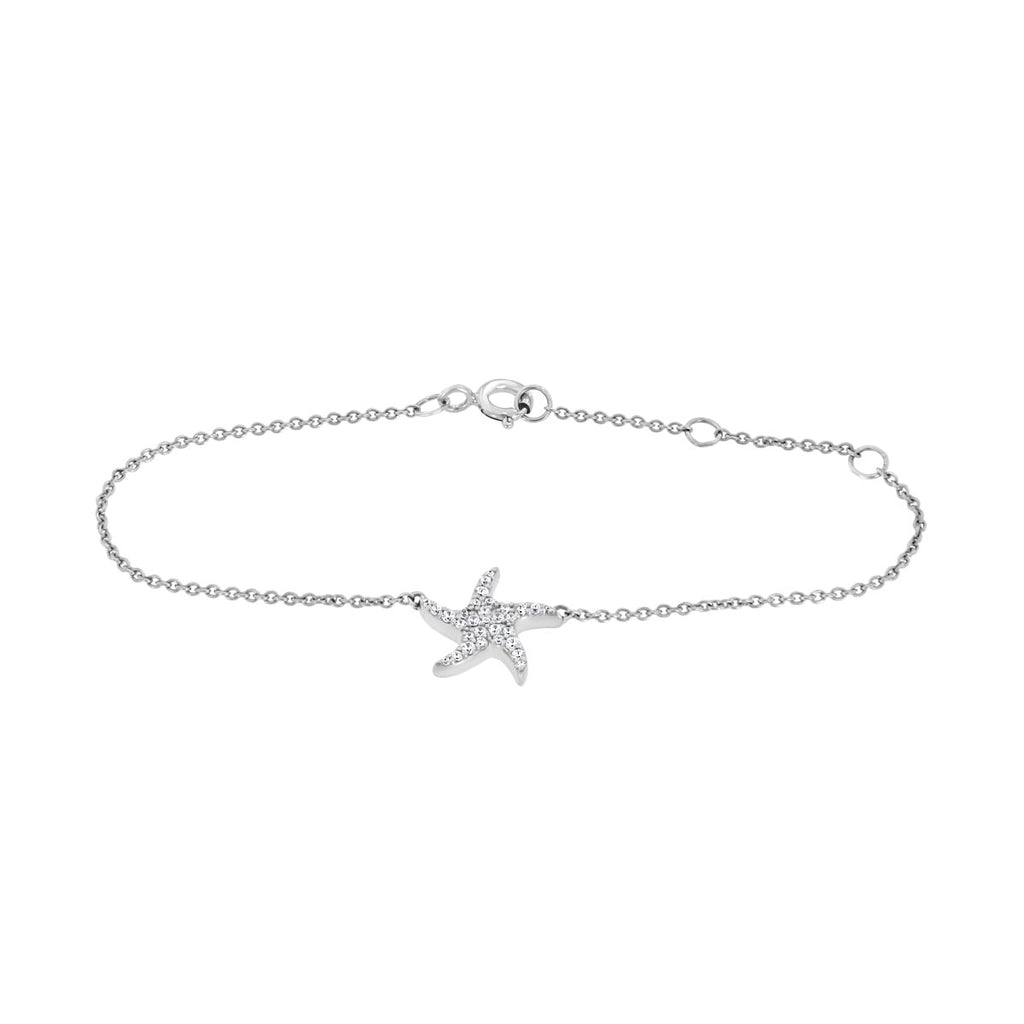 The Marina Starfish: 0.367 CTW Round Lab-Grown Diamond Coastal Bracelet 14K Gold